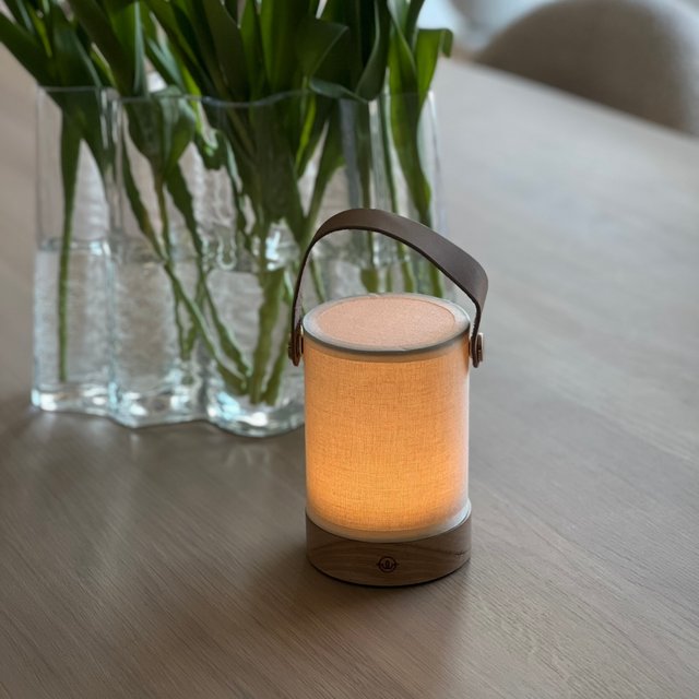 Megrez LED oppladbar bordlampe 21cm natur 4