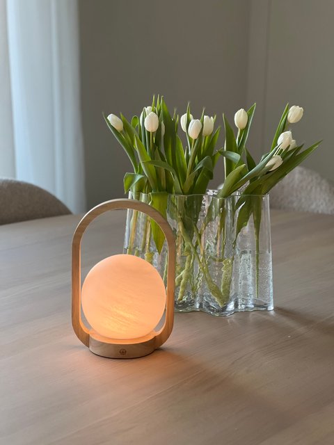 Alioth LED oppladbar bordlampe 27cm natur, bilde 5 av 7