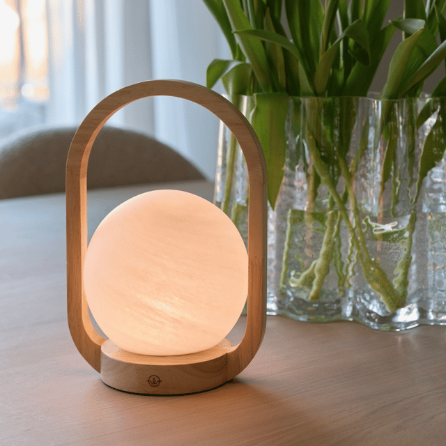 Alioth LED oppladbar bordlampe 27cm natur 1