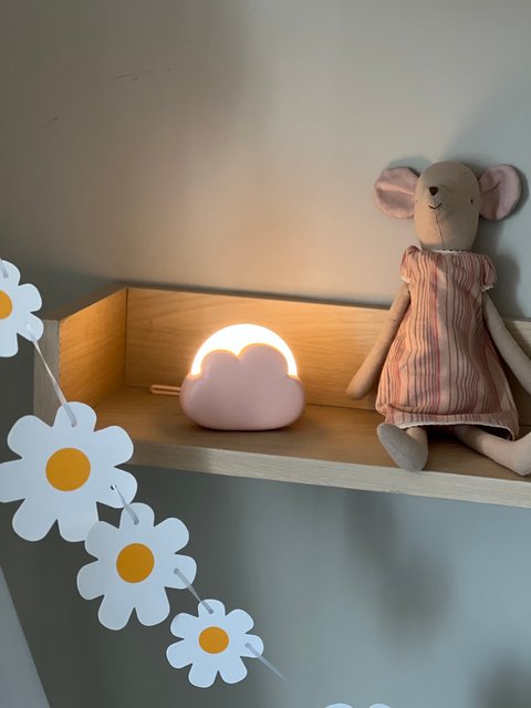 Sky nattlys LED oppladbar 7,9cm rosa 3