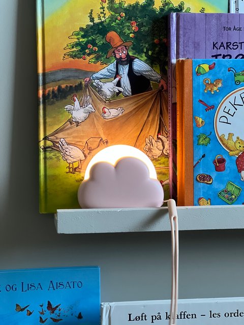 Sky nattlys LED oppladbar 7,9cm rosa 2