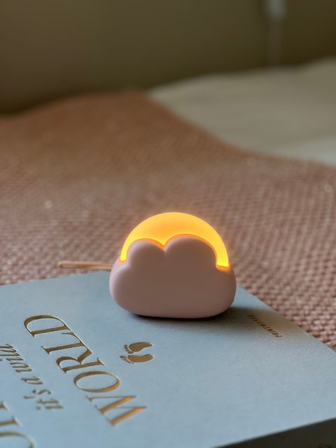 Sky nattlys LED oppladbar 7,9cm rosa 4