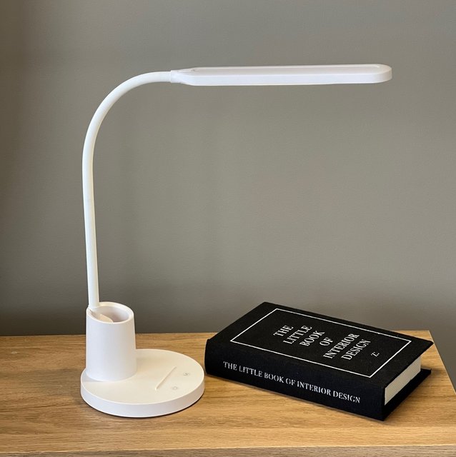 Elias LED oppladbar bordlampe 41cm hvit 2