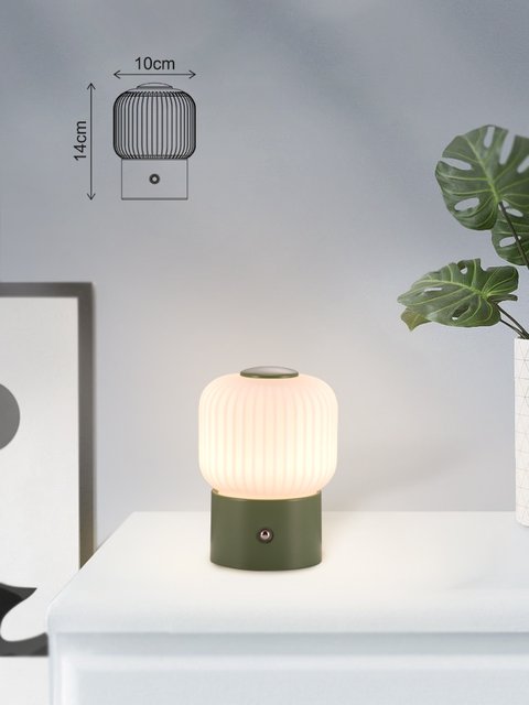 Haven Frost LED oppladbar bordlampe 14cm grønn 4