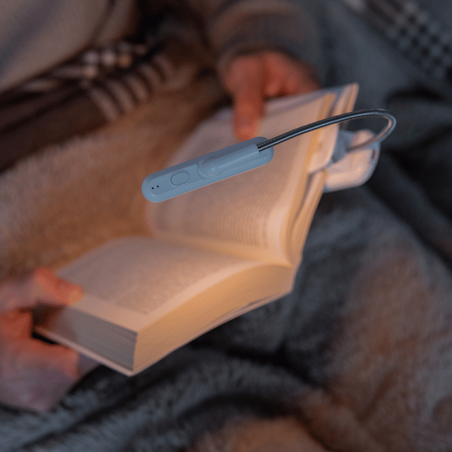Clip Flip-light LED oppladbar boklys 7cm blå 1