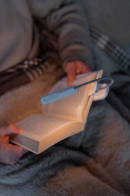 Clip Flip-light LED oppladbar boklys 7cm blå, bilde 7 av 8