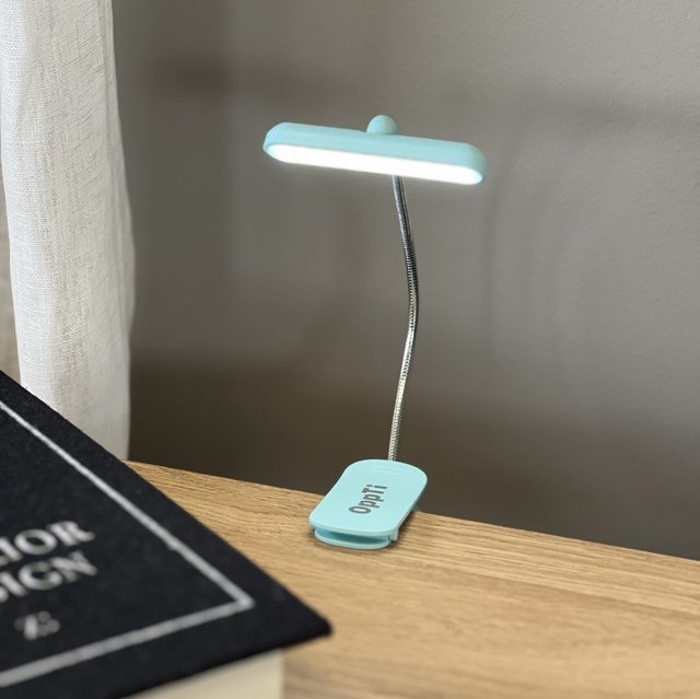 Clip Flip-light LED oppladbar boklys 7cm blå 2