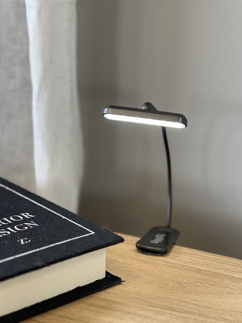 Clip Flip-light LED oppladbar boklys 7cm grå 2