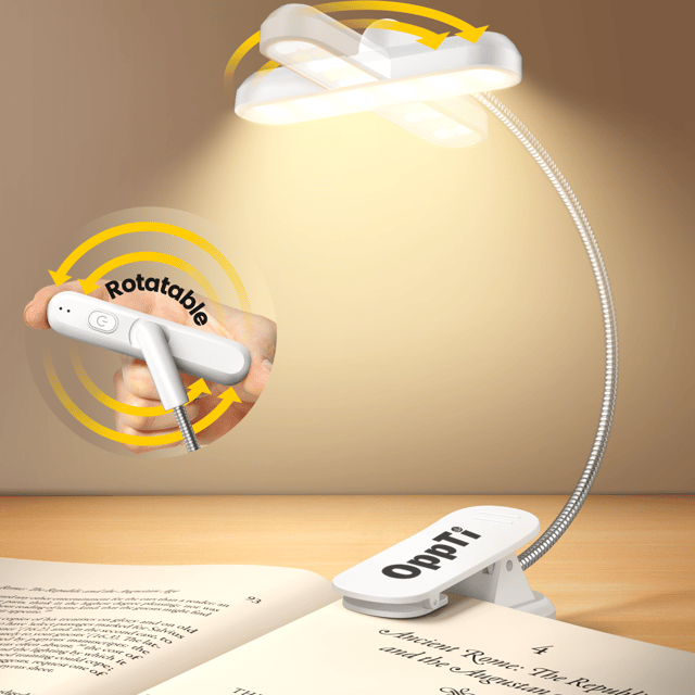 Clip Flip-light LED oppladbar boklys 7cm hvit 3
