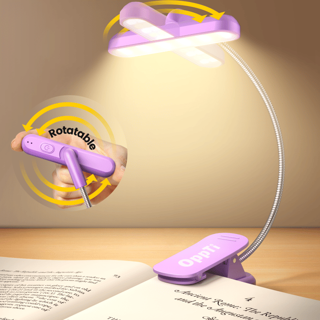 Clip Flip-light LED oppladbar boklys 7cm lilla 1