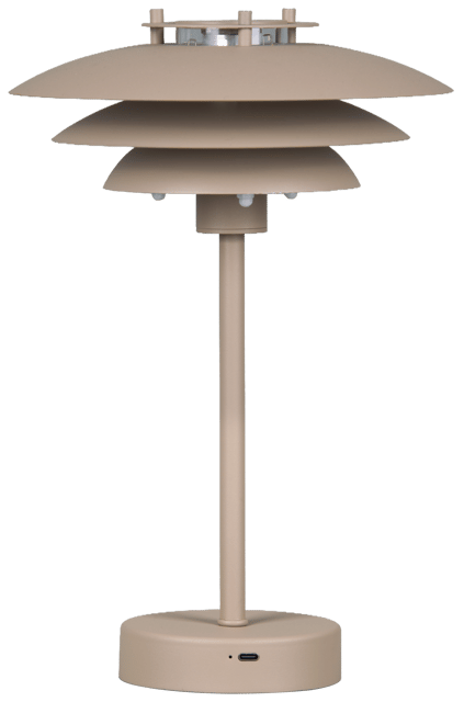 Joakim LED oppladbar bordlampe 30cm beige 4