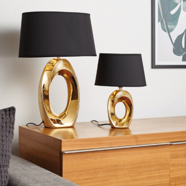 Taba bordlampe 52cm gull, bilde 1 av 5