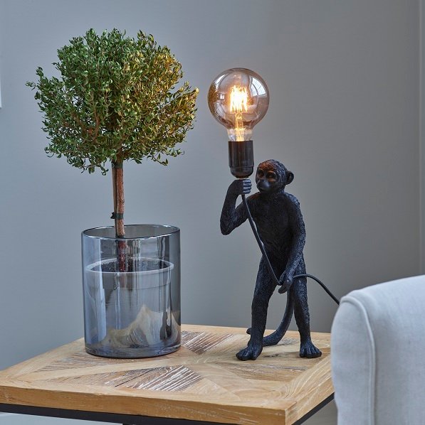 Monkey bordlampe 32cm sort, bilde 6 av 12