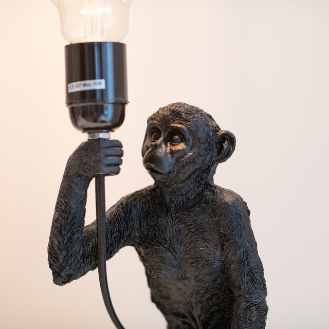 Monkey bordlampe 32cm sort, bilde 5 av 12