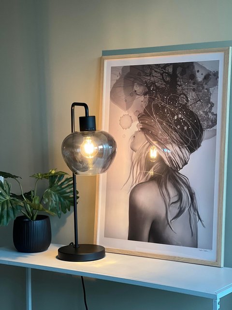 Kelly bordlampe 54cm smoke, bilde 7 av 9