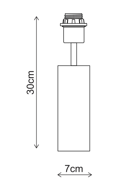Sylvia bordlampe 30cm sort 4