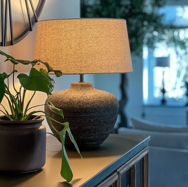 Lou bordlampe 46cm brun 2