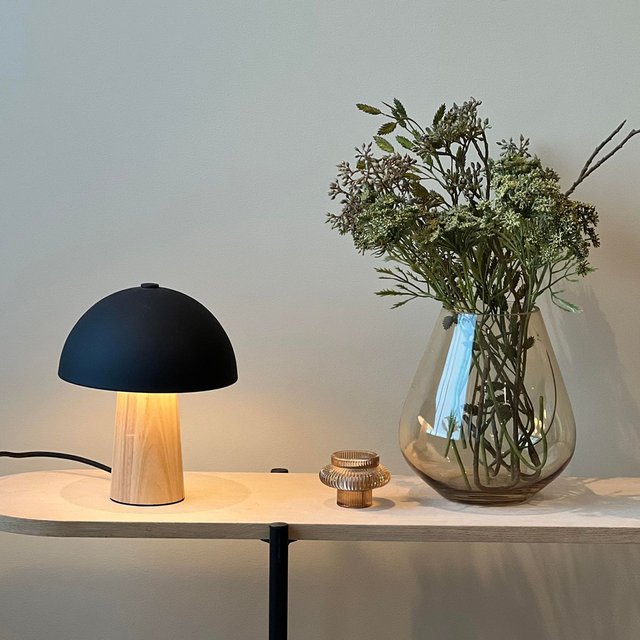 Mushroom bordlampe 24cm natur 4