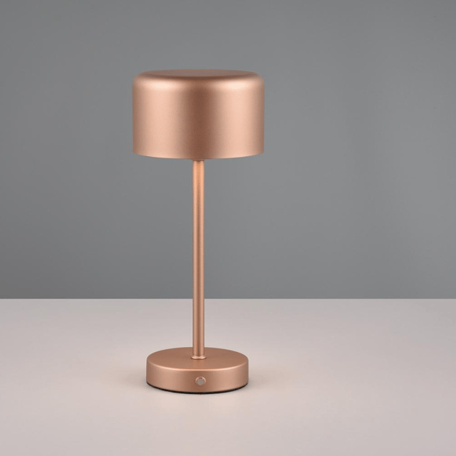 Jeff LED oppladbar bordlampe 30cm brun 4