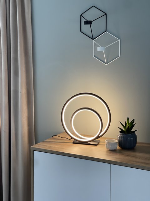 Circle Twin LED bordlampe 32cm sort 2