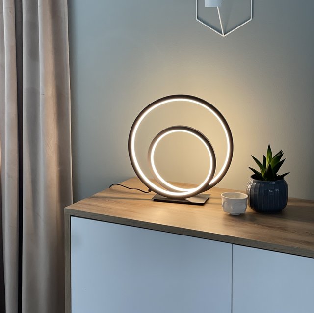 Circle Twin LED bordlampe 32cm sort 1