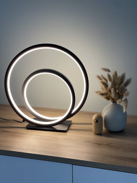 Circle Twin LED bordlampe 32cm sort 4
