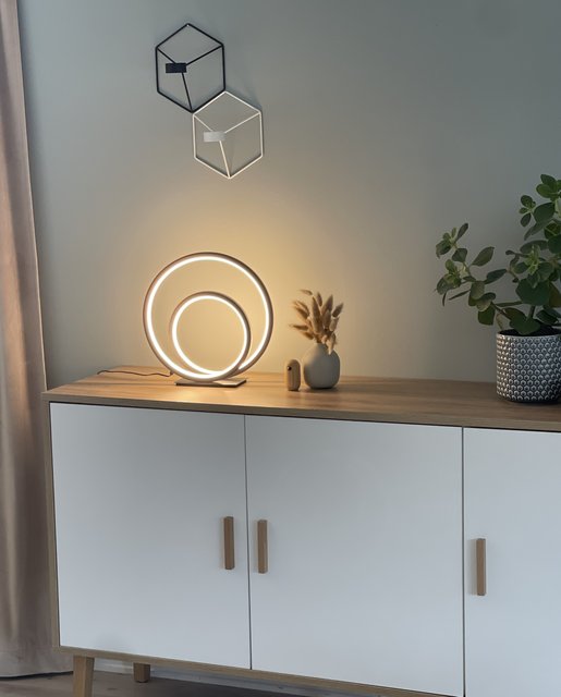 Circle Twin LED bordlampe 32cm sort 3
