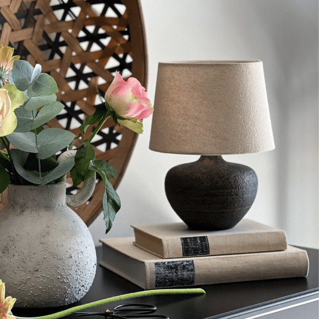 Lou bordlampe 25cm brun, bilde 1 av 6