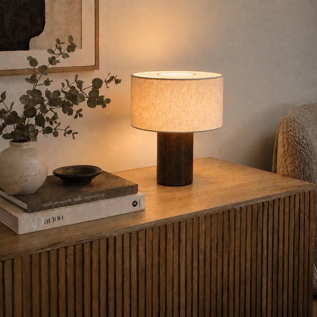 Challenge bordlampe 32cm brun