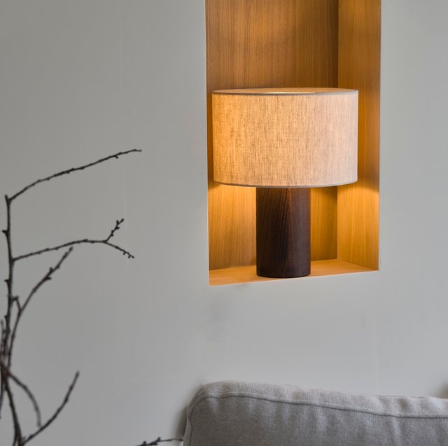 Challenge bordlampe 32cm brun 2