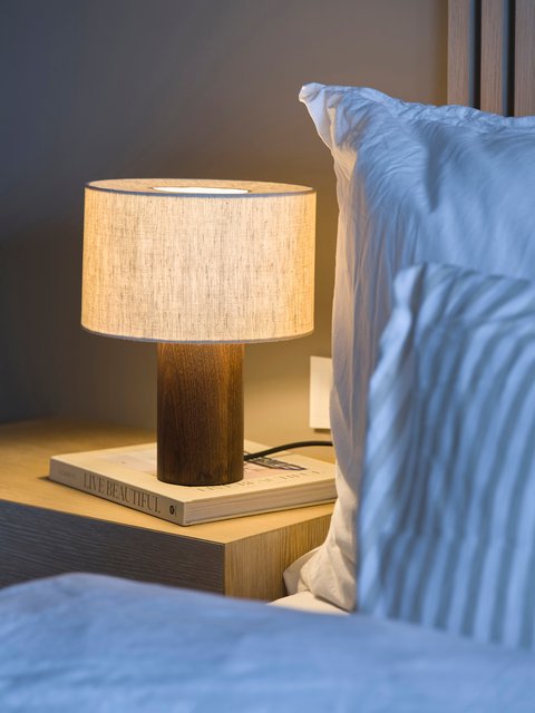 Challenge bordlampe 32cm brun 3