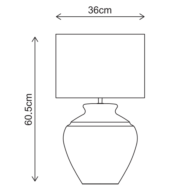 Cornelis bordlampe 61cm grå, bilde 9 av 9