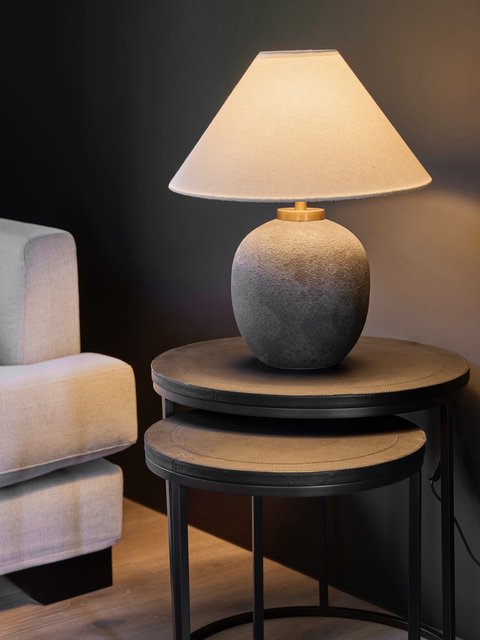 Amfora bordlampe 48cm sort 3
