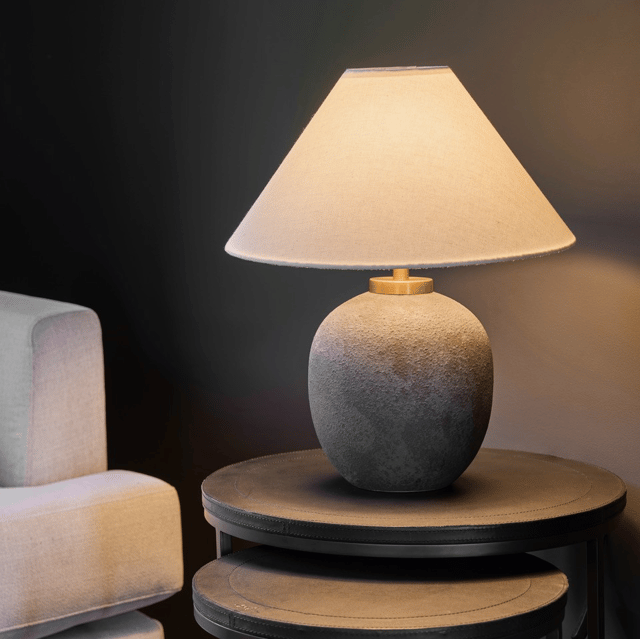 Amfora bordlampe 48cm sort 2
