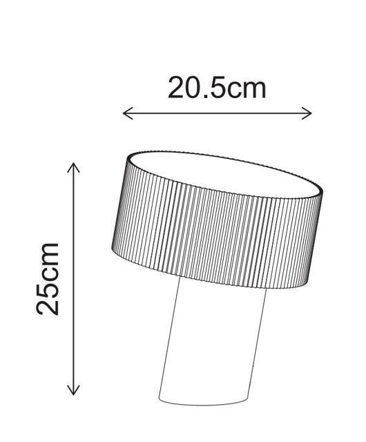 Pisa bordlampe 20cm brun, bilde 8 av 8