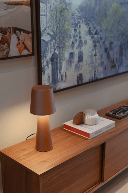 Nubian bordlampe 40cm brun 2