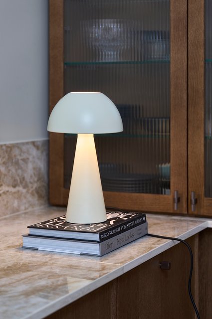 Kreta bordlampe 33cm beige 2