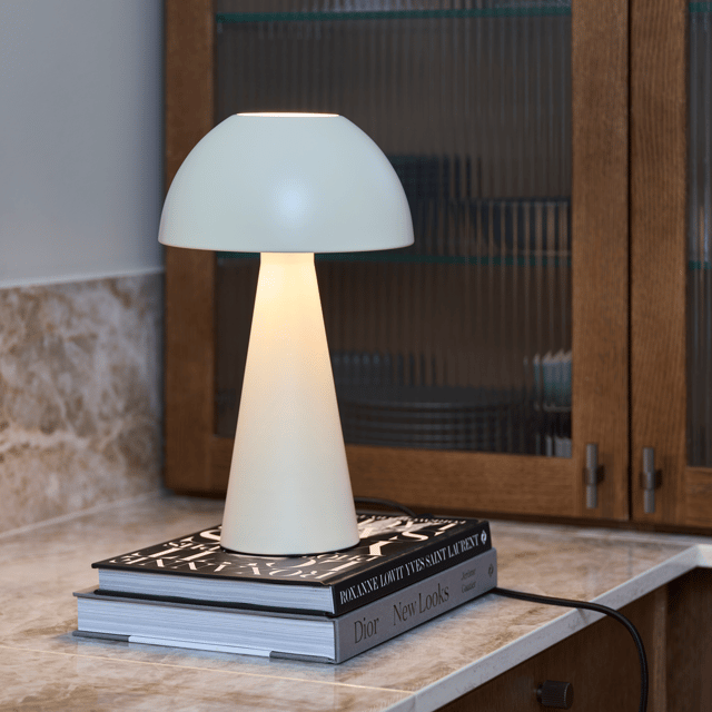 Kreta bordlampe 33cm beige 1