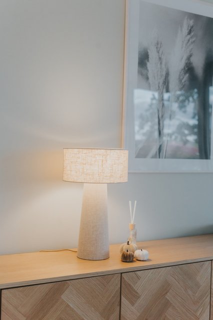 Leeroy bordlampe 30cm beige, bilde 2 av 6