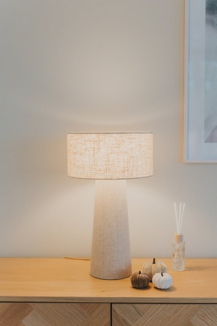 Leeroy bordlampe 30cm beige, bilde 3 av 6
