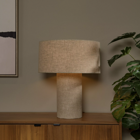 Leeroy bordlampe 42cm beige 1