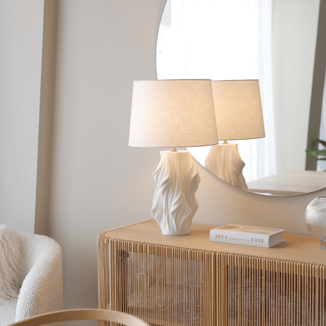 Wave 3D bordlampe 63cm hvit 1