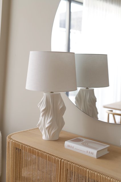 Wave 3D bordlampe 63cm hvit 4