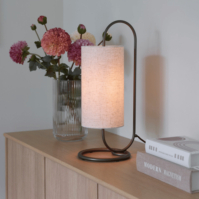 Loop bordlampe 48cm brun 2
