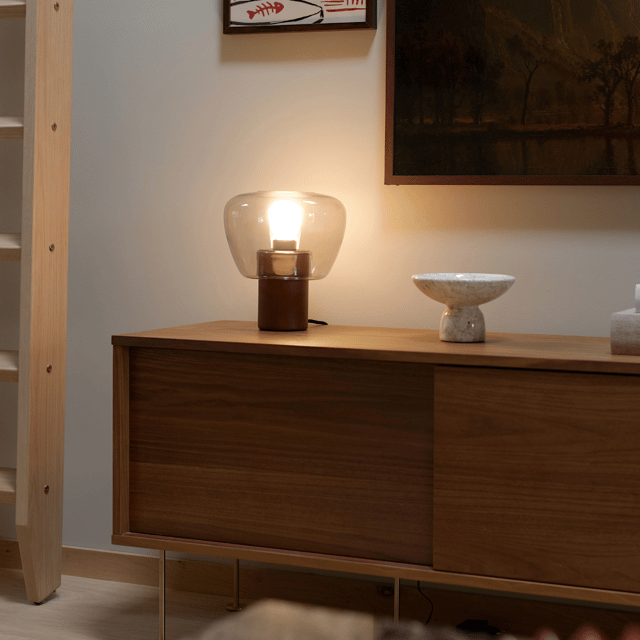 Bris bordlampe 25cm brun 1