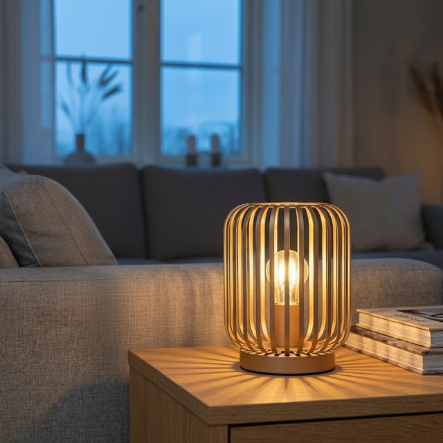 Maritza bordlampe 24,5cm champagne 1