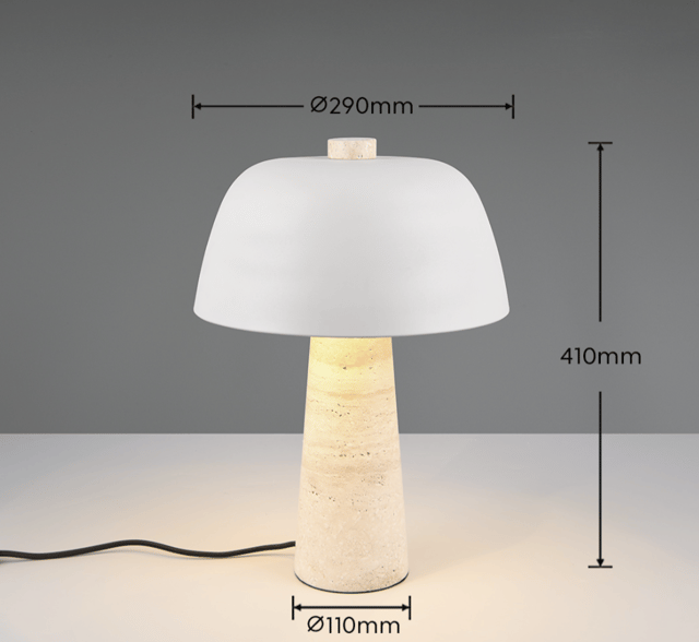 Timba bordlampe 42cm grå, bilde 2 av 3