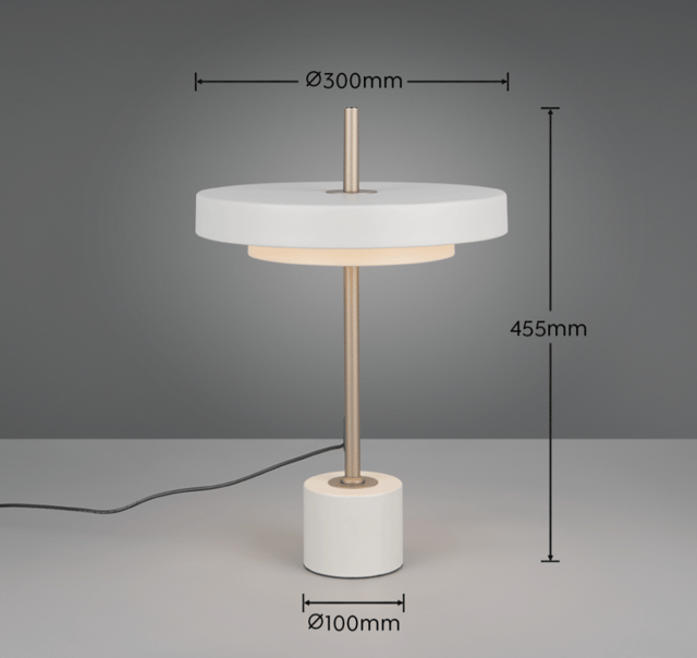 Keaton LED bordlampe 46cm grå 2