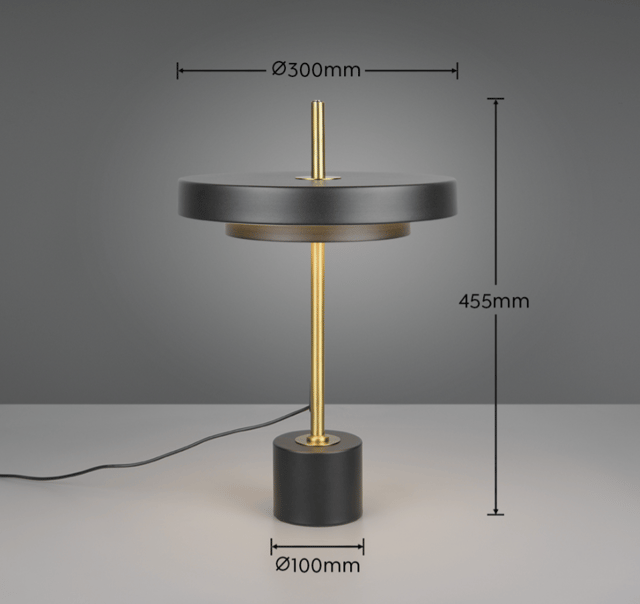 Keaton LED bordlampe 46cm sort 3