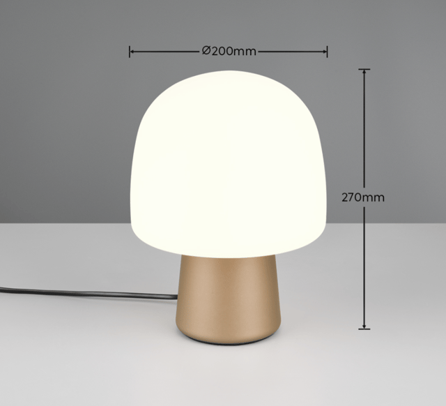 Steen bordlampe 27cm brun 2